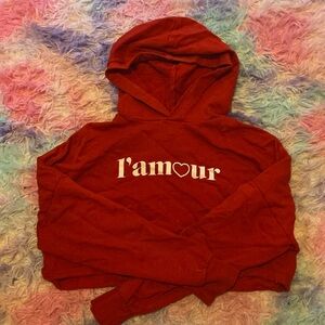 Cute red cropped hoodie❤️♥️